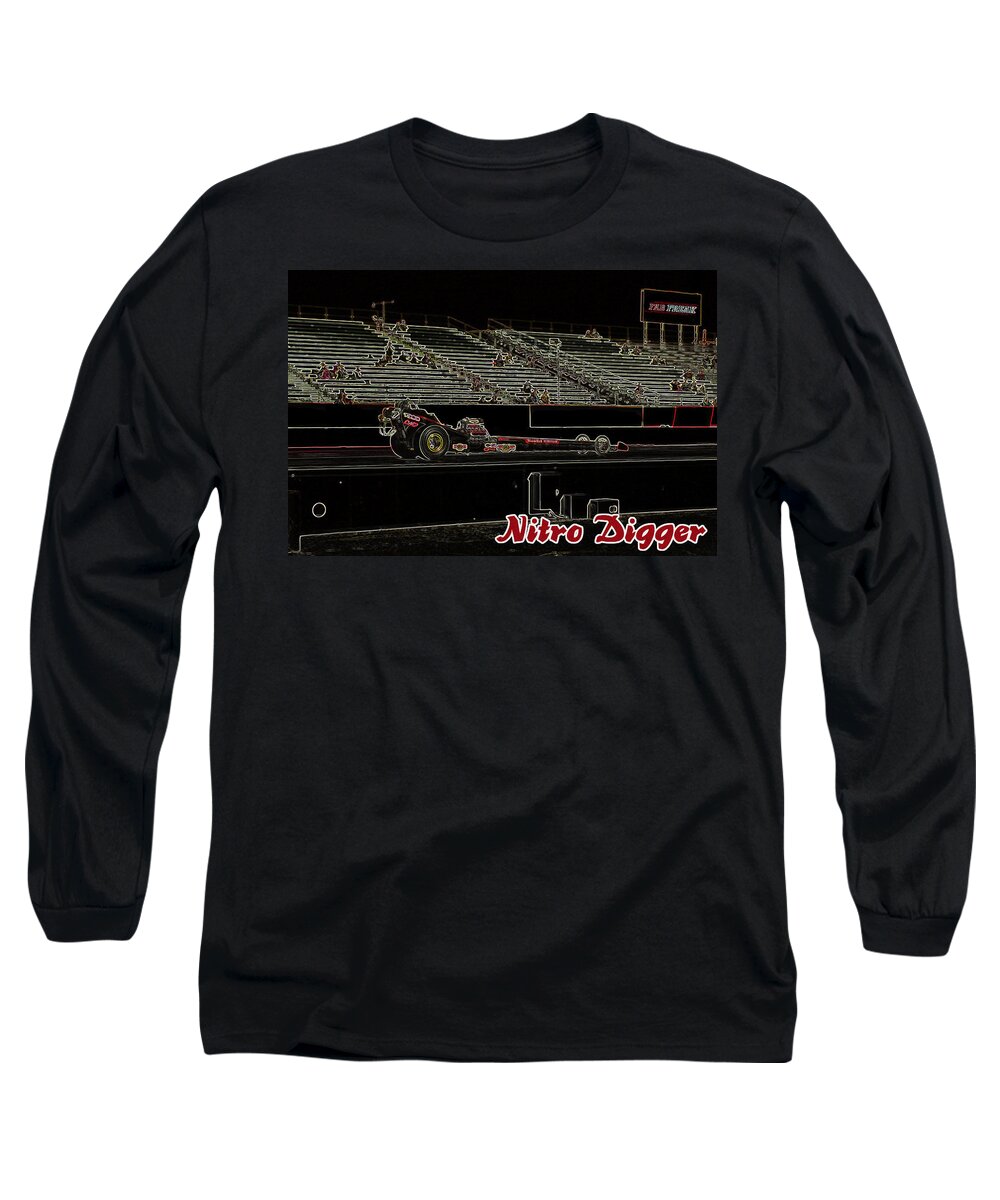 Nitro Long Sleeve T-Shirt featuring the digital art Nitro Digger by Darrell Foster
