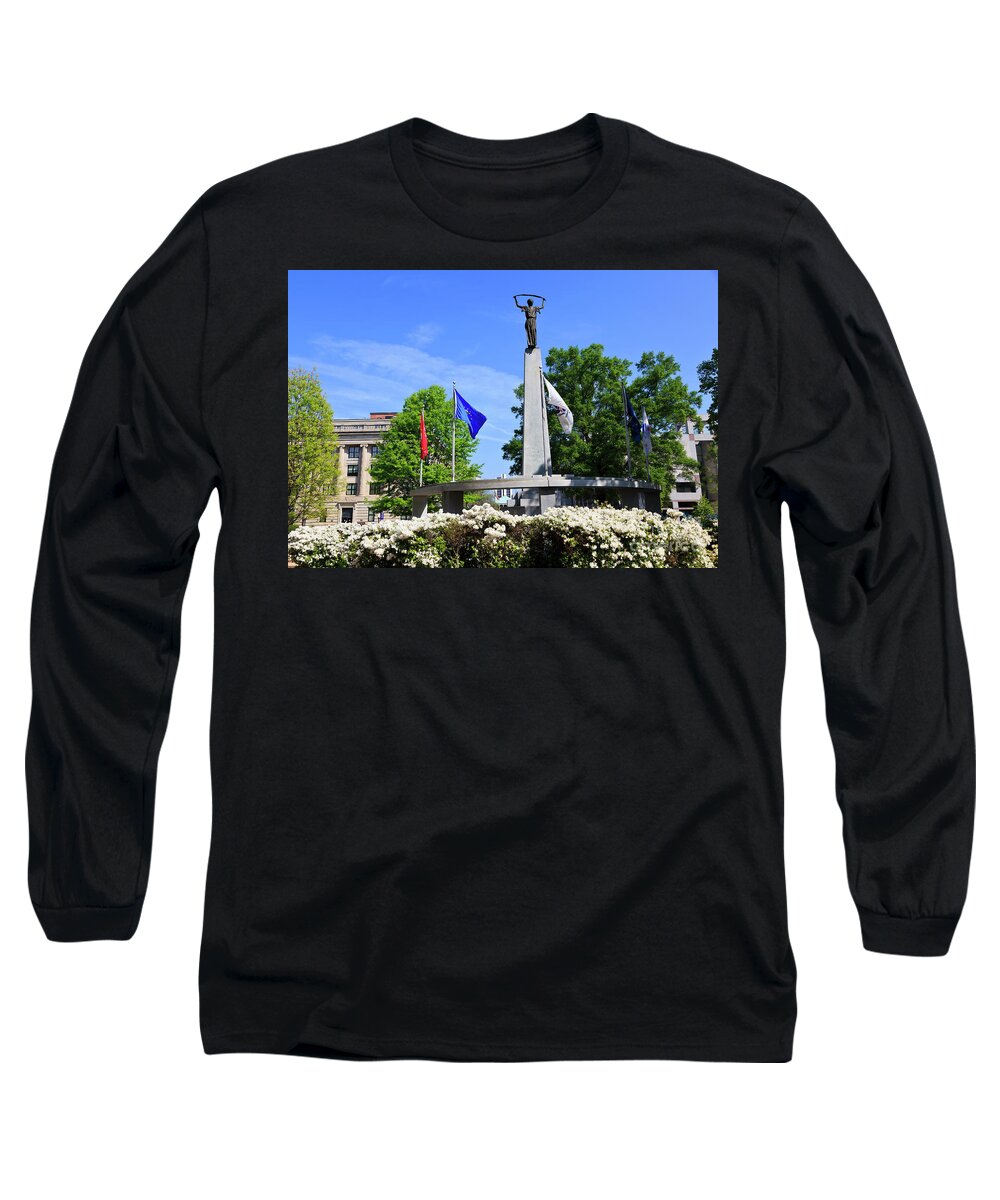 Raleigh Long Sleeve T-Shirt featuring the photograph North Carolina Veterans Monument by Jill Lang
