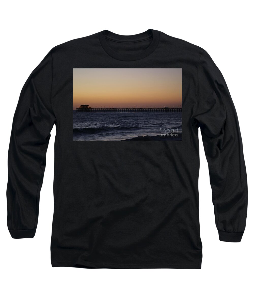 200 Views Long Sleeve T-Shirt featuring the photograph Oceanside Pier by Jenny Revitz Soper