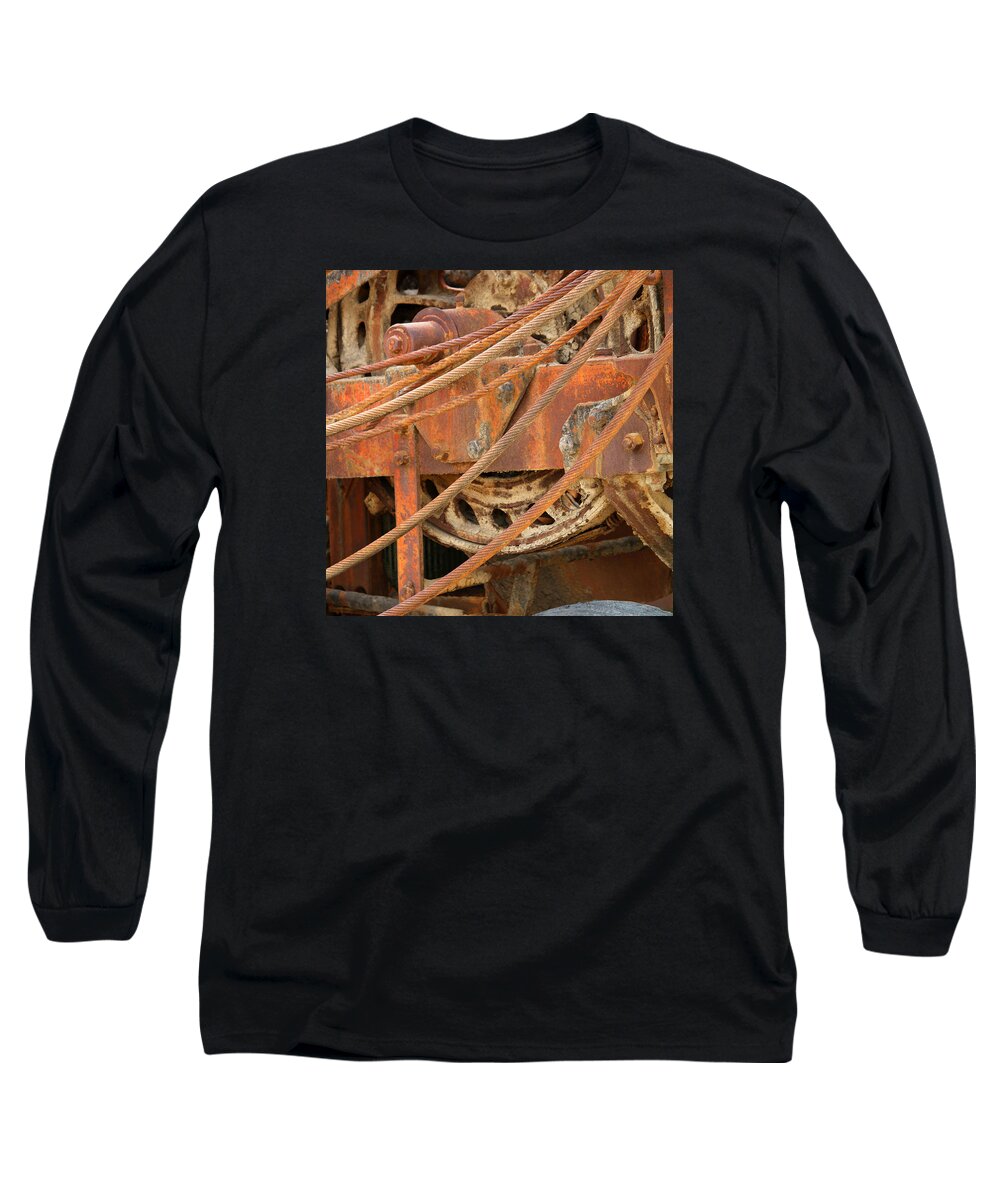 Industry Long Sleeve T-Shirt featuring the photograph Oil Production Rig by Art Block Collections