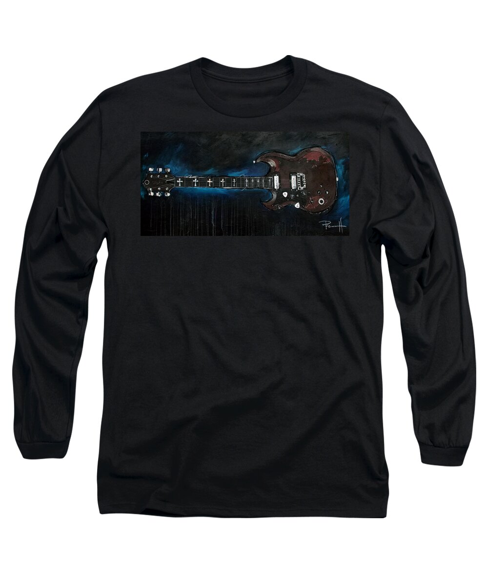 Music Long Sleeve T-Shirt featuring the painting Old Boy by Sean Parnell