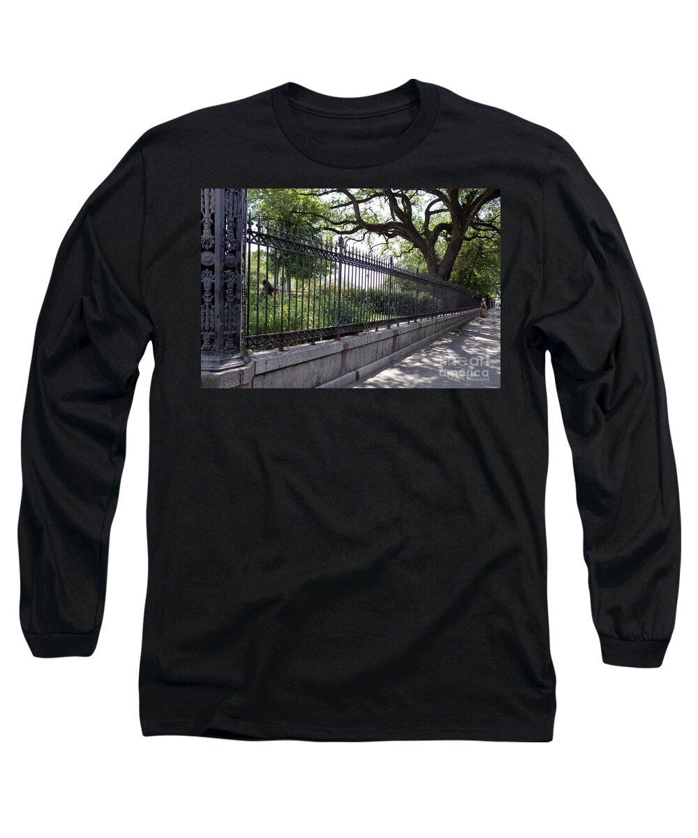 Landscape Long Sleeve T-Shirt featuring the photograph Old Tree and Ornate Fence by Todd Blanchard