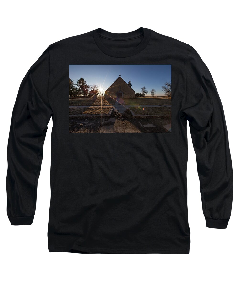 Canon Long Sleeve T-Shirt featuring the photograph Oldham, SD by Aaron J Groen
