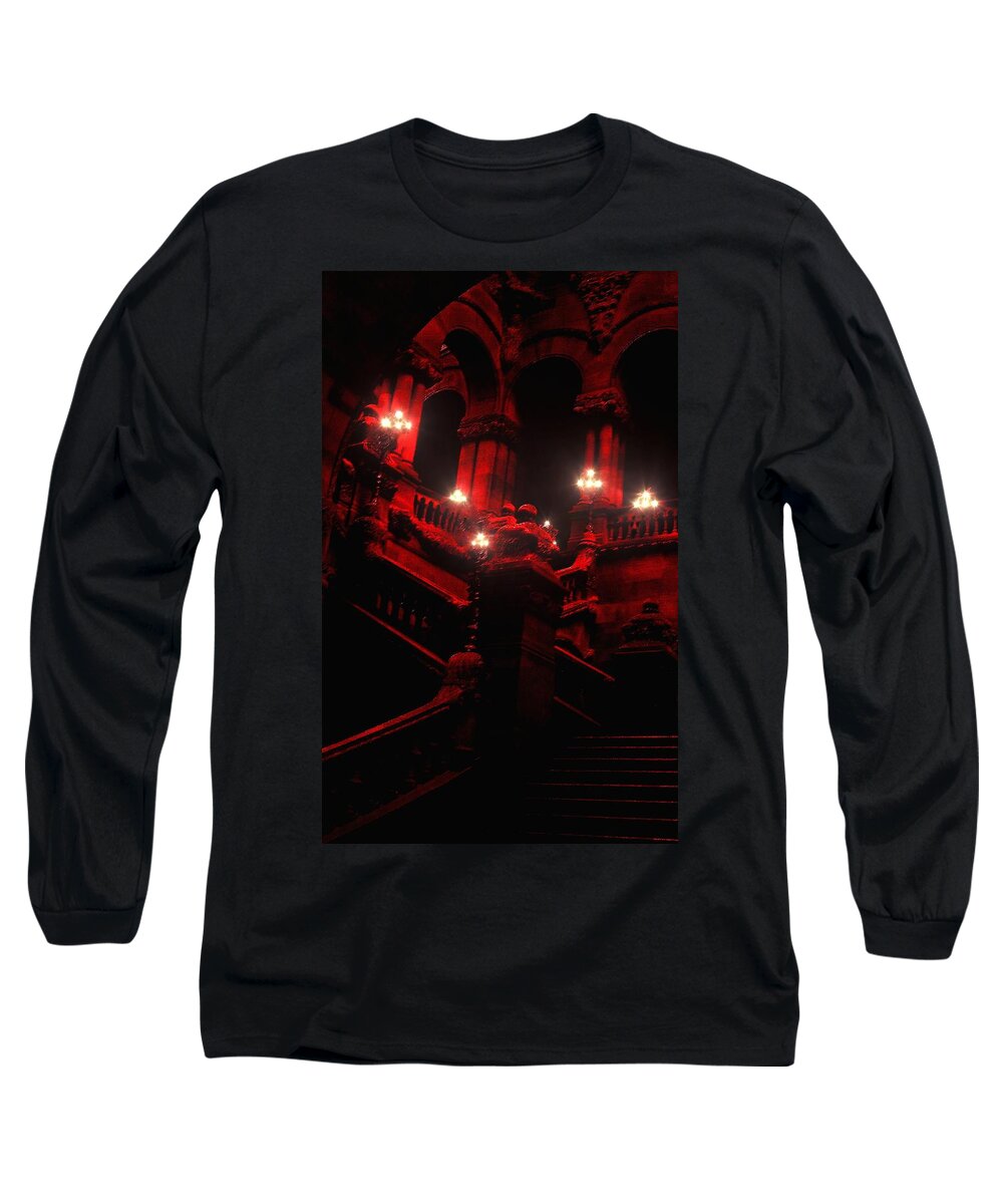 Haunted Long Sleeve T-Shirt featuring the photograph One Night by Danielle R T Haney