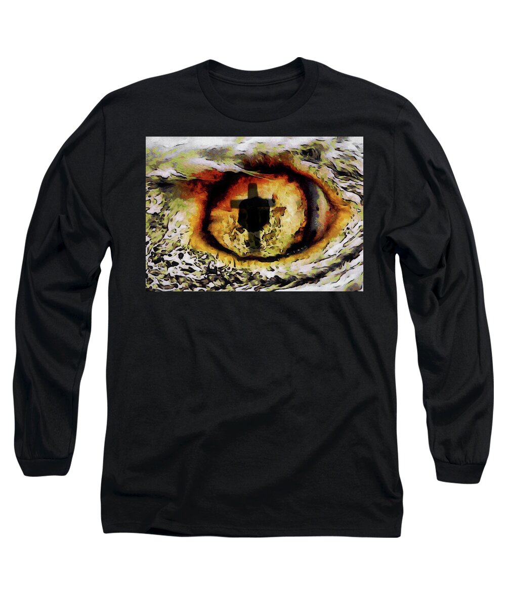 He Will Get You Through Long Sleeve T-Shirt featuring the digital art Overwhelmed Remember Him by Ernest Echols