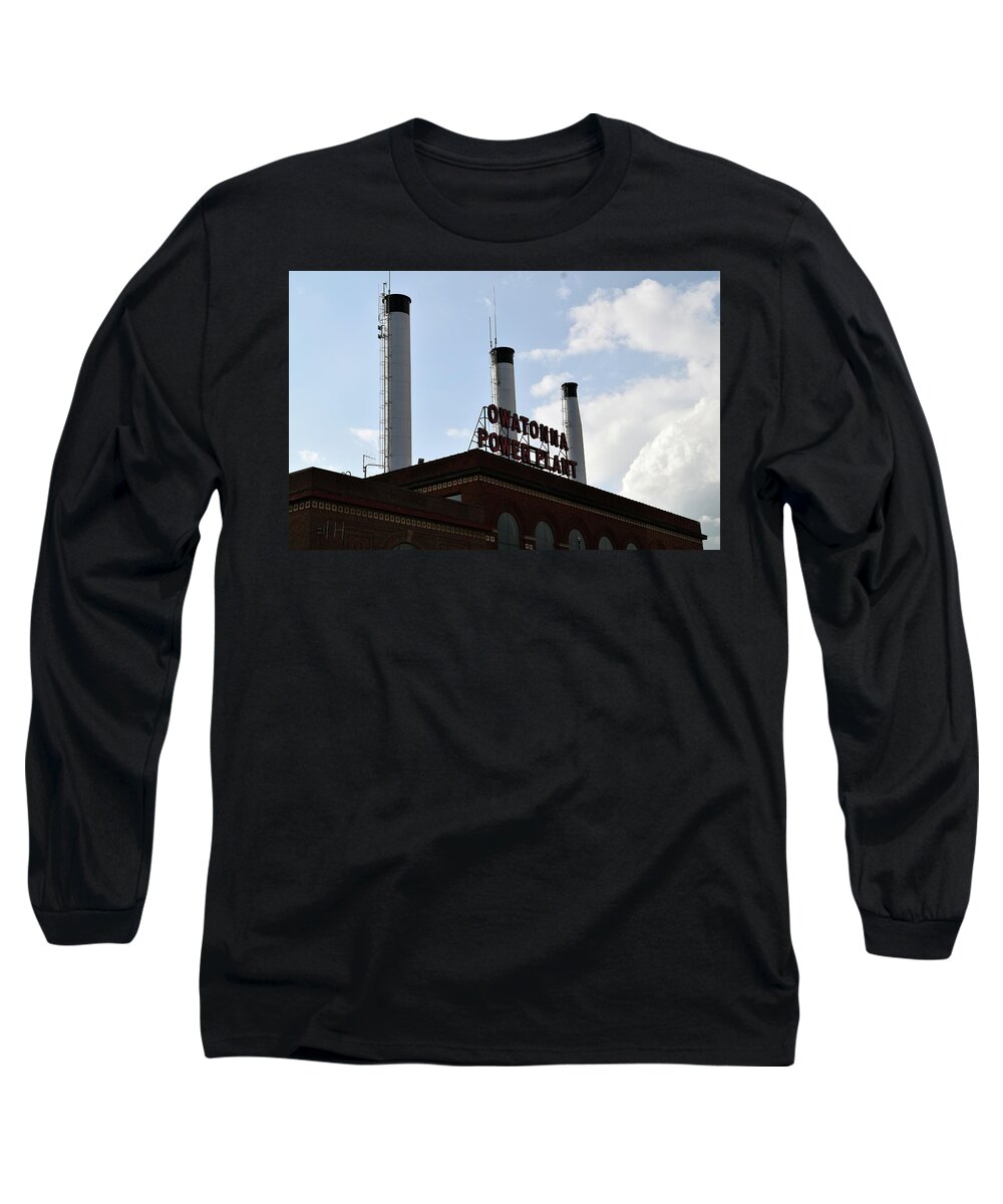 Power Plant Long Sleeve T-Shirt featuring the photograph Owatonna Power Plant by Linda L Brobeck