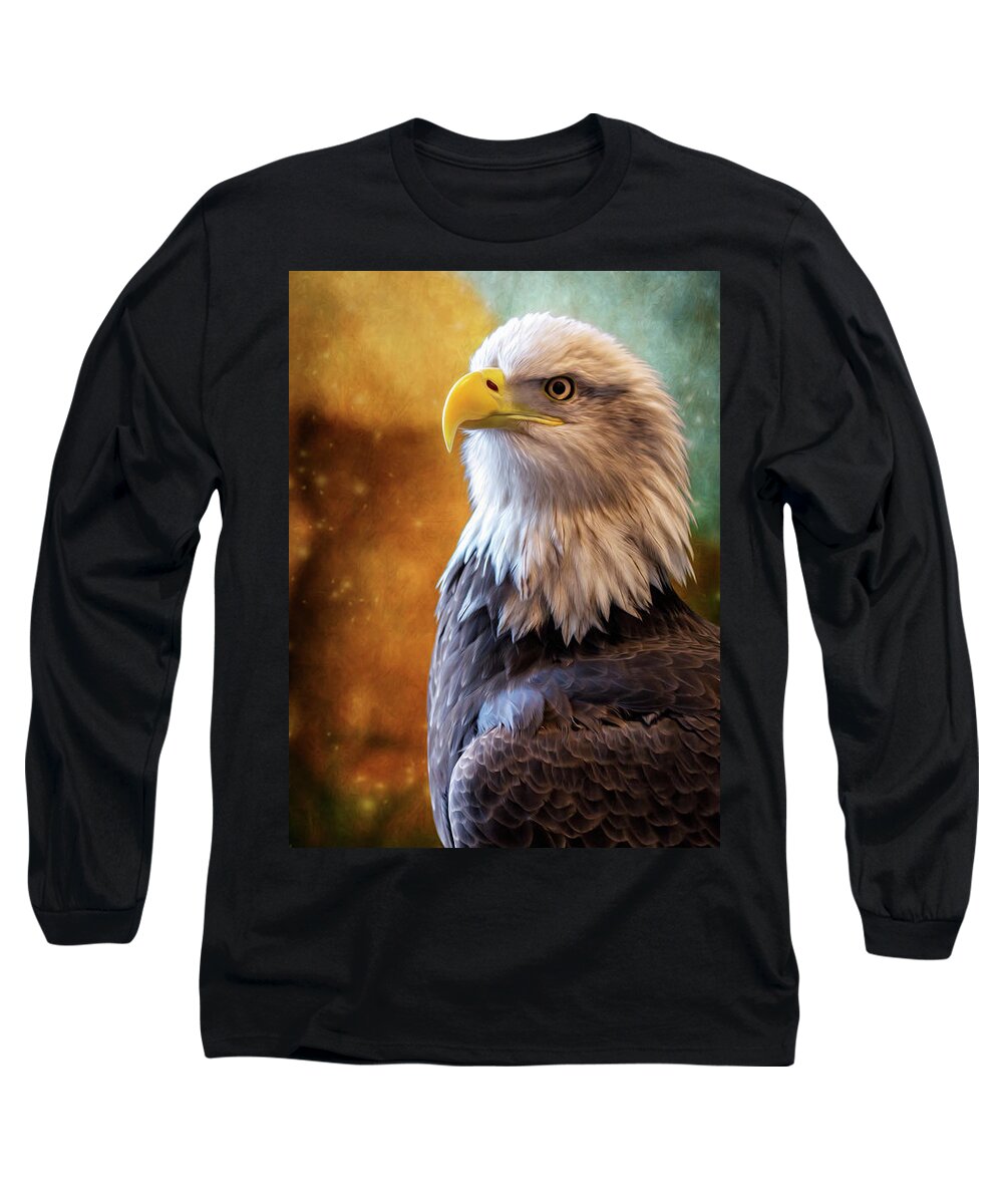 Bald Eagle Long Sleeve T-Shirt featuring the photograph Painted Baldy by Bill and Linda Tiepelman