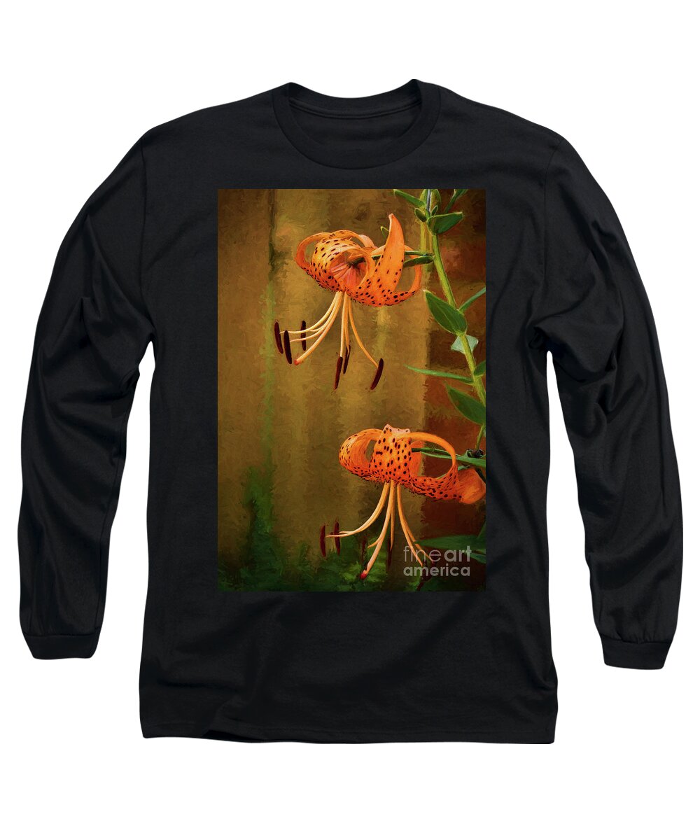 Lily Long Sleeve T-Shirt featuring the photograph Painted Tigers by Dave Bosse