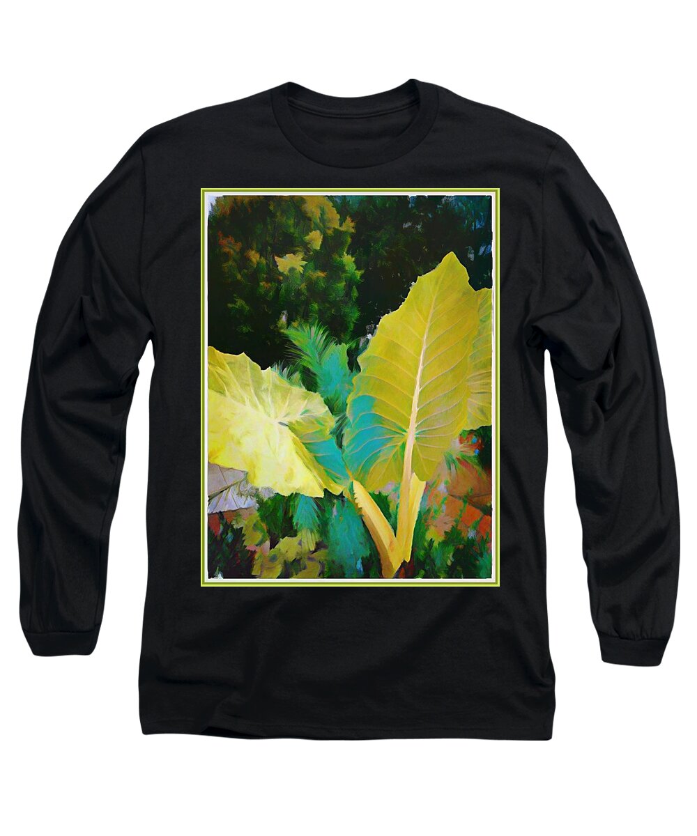 Palm Long Sleeve T-Shirt featuring the painting Palm Branches by Mindy Newman