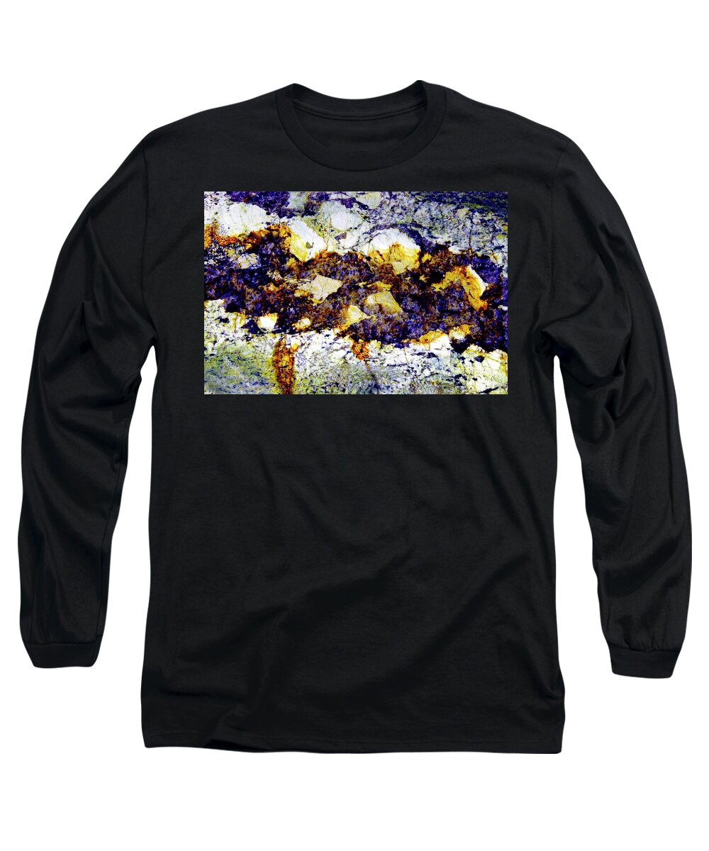 D5-a-0212 Long Sleeve T-Shirt featuring the photograph Patterns in Stone - 212 by Paul W Faust - Impressions of Light