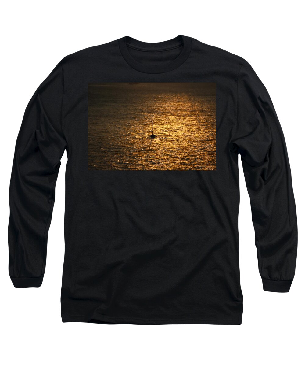 Boat Long Sleeve T-Shirt featuring the photograph Peaceful Loneliness by Maria Aduke Alabi