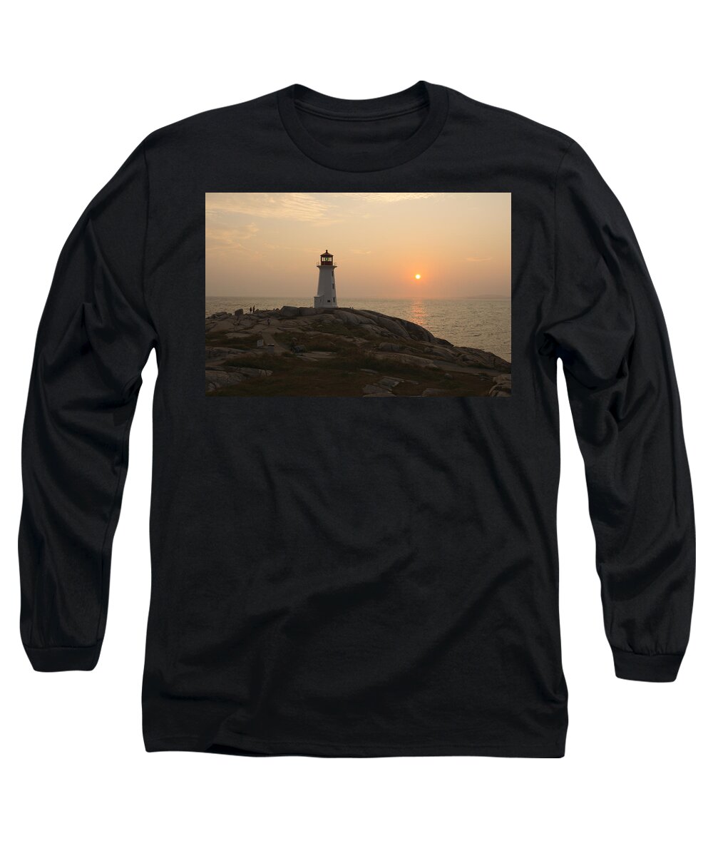 Canada Long Sleeve T-Shirt featuring the photograph Peggy's Cove lighthouse by Gary Corbett