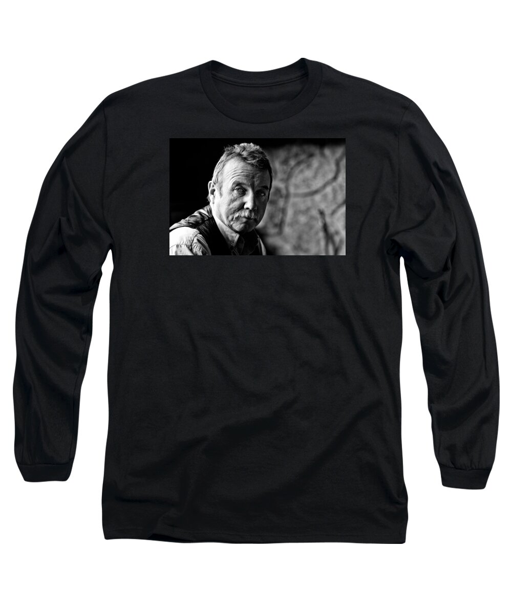  Long Sleeve T-Shirt featuring the painting People Portrait by Mark Courage