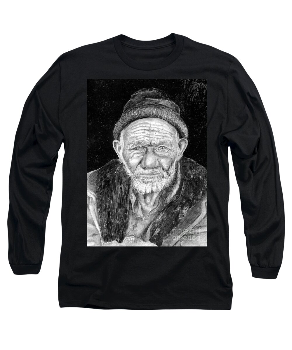 Figurative Painting Long Sleeve T-Shirt featuring the painting Perserverance by Portraits By NC