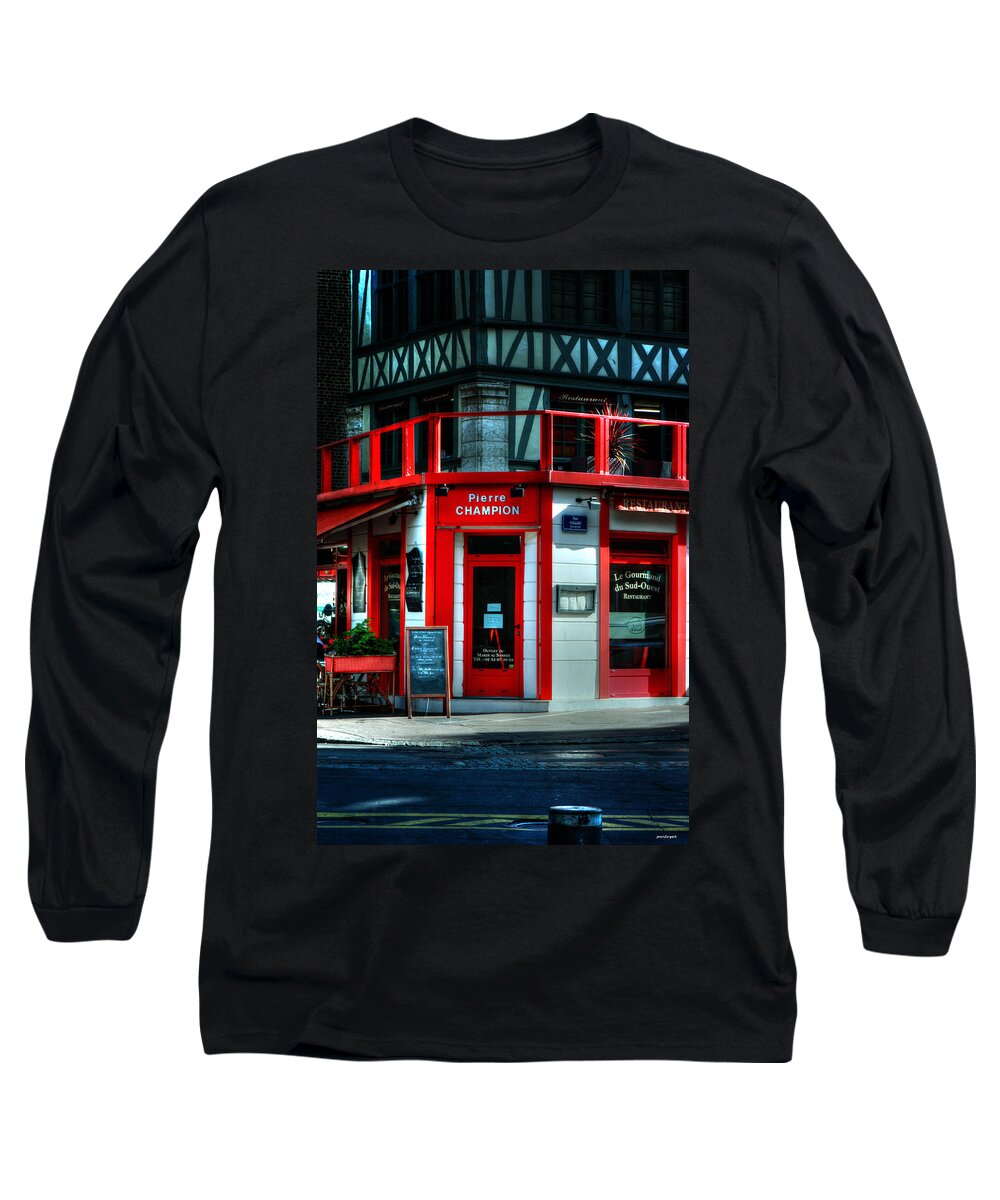 Europe Long Sleeve T-Shirt featuring the photograph Pierre Champion Rouen France by Tom Prendergast