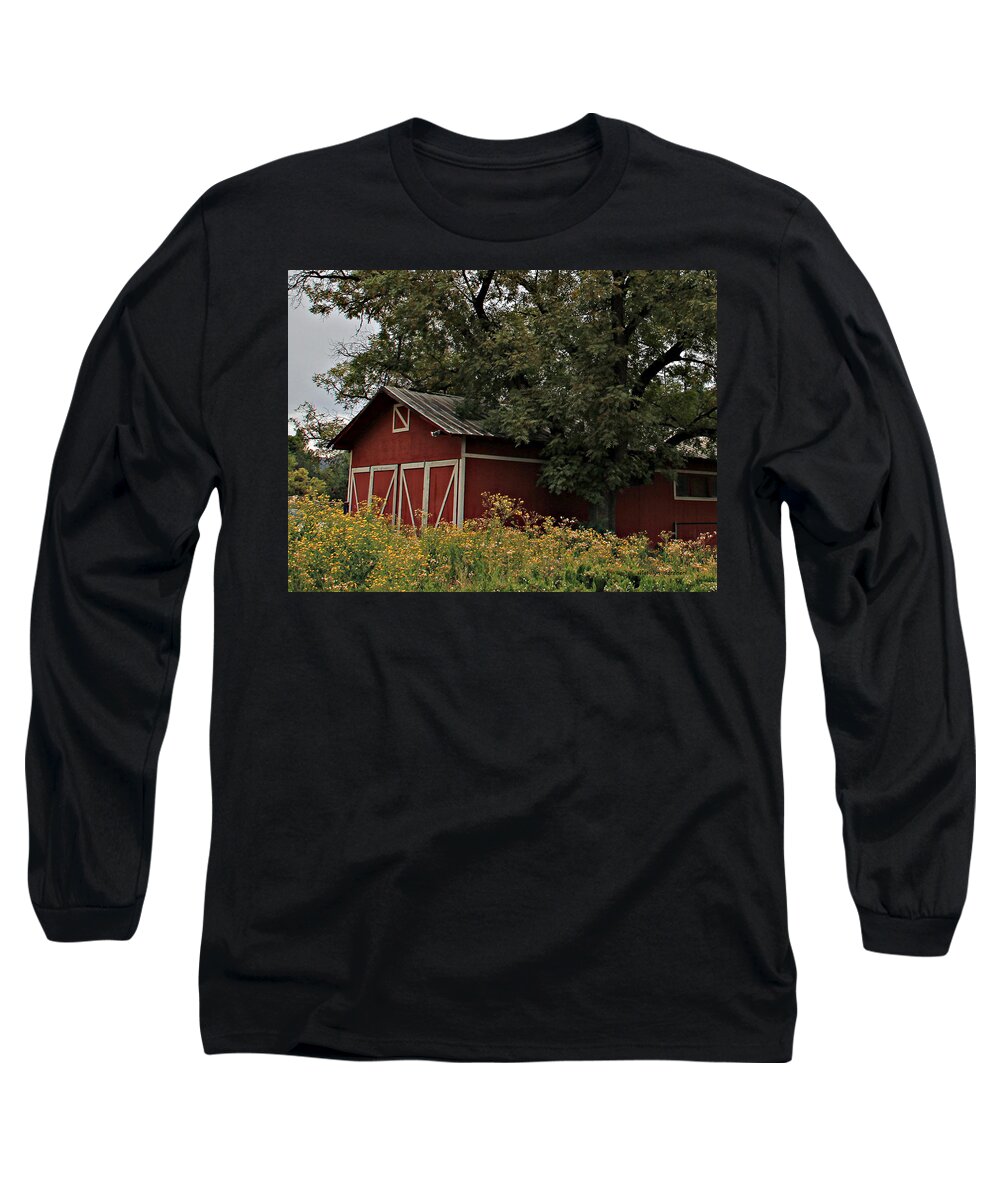  Long Sleeve T-Shirt featuring the photograph Pine Barn by Matalyn Gardner