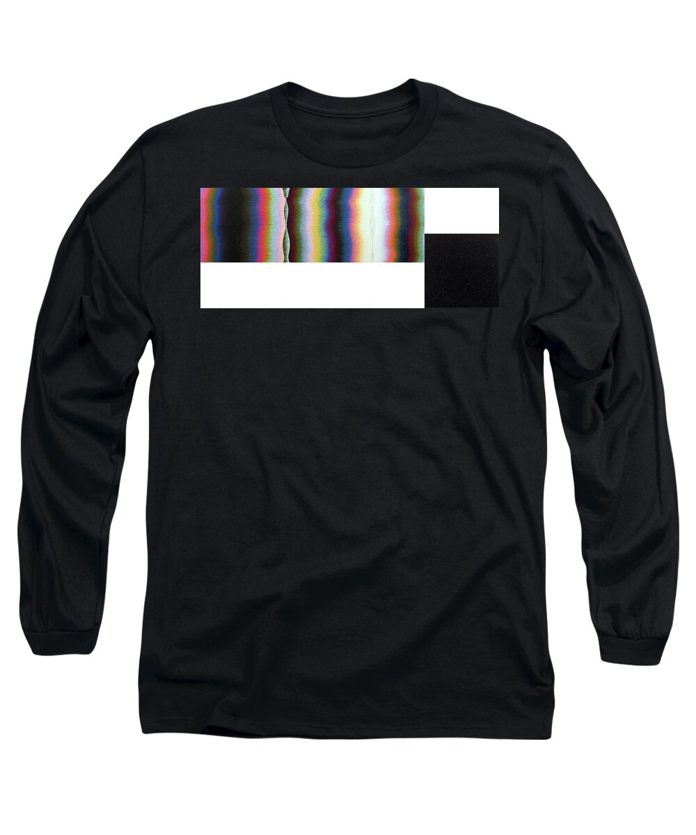 Color Long Sleeve T-Shirt featuring the painting Poles Number Seven by Stephen Mauldin