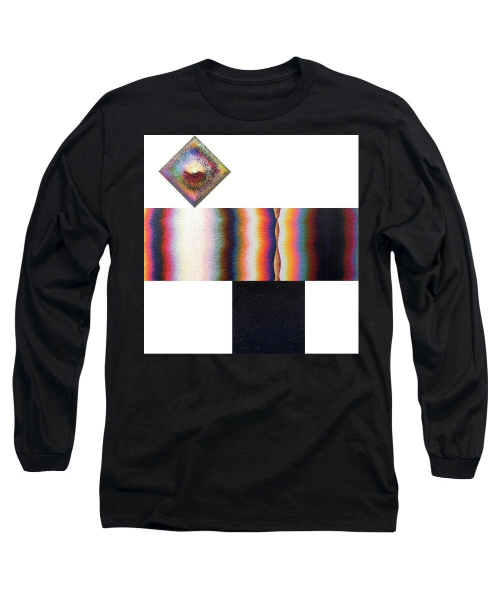 Color Long Sleeve T-Shirt featuring the painting Poles Number Sixteen by Stephen Mauldin