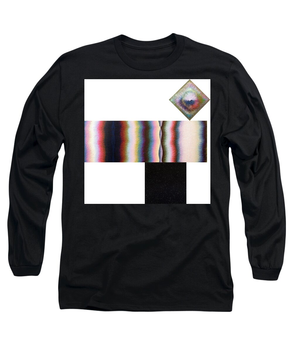 Color Long Sleeve T-Shirt featuring the painting Poles Number Thirteen by Stephen Mauldin