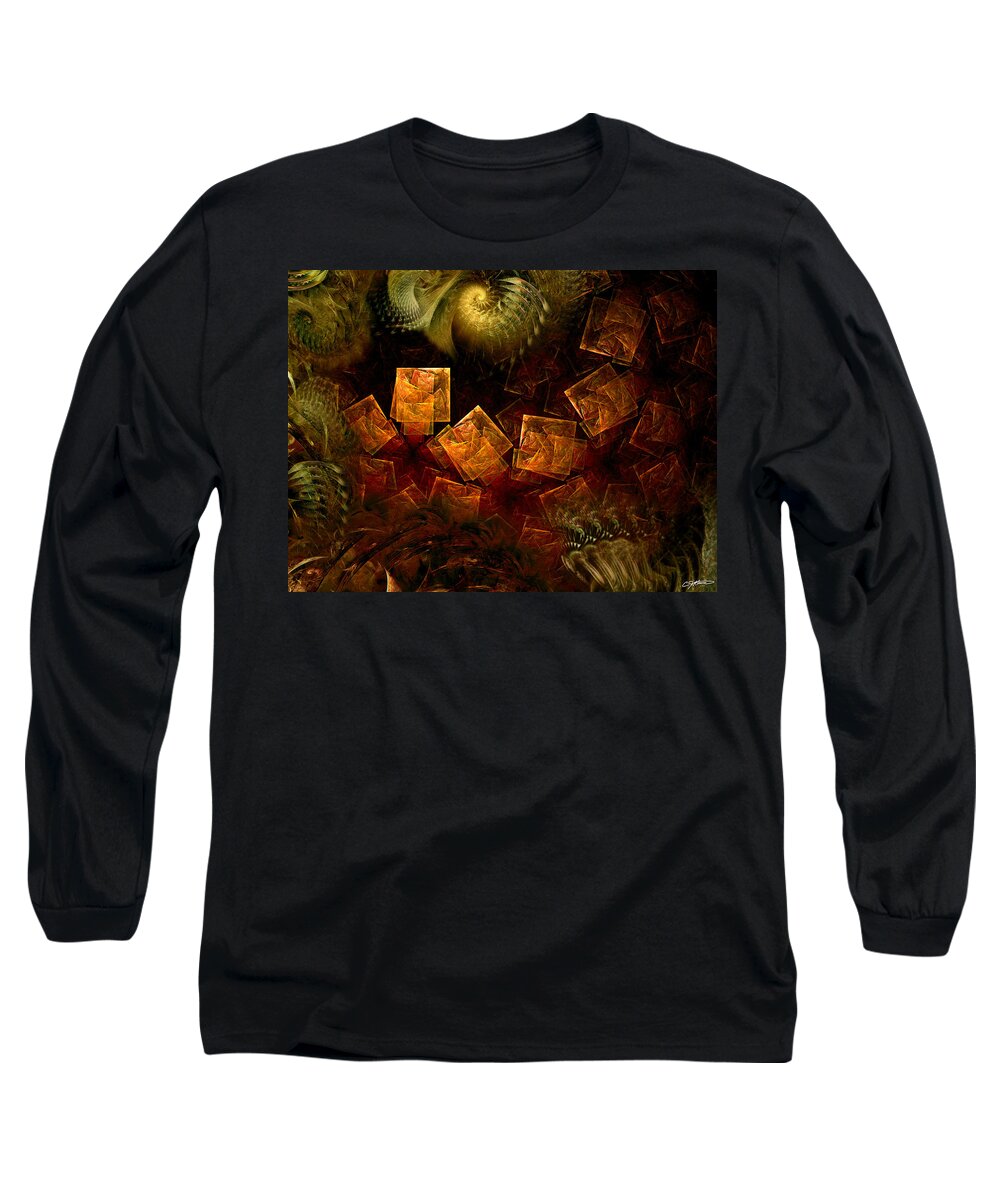 Abstract Long Sleeve T-Shirt featuring the digital art Political Dissonance by Casey Kotas