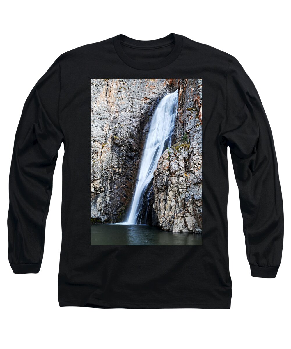 Porcupine Falls Long Sleeve T-Shirt featuring the photograph Porcupine Falls by Larry Ricker