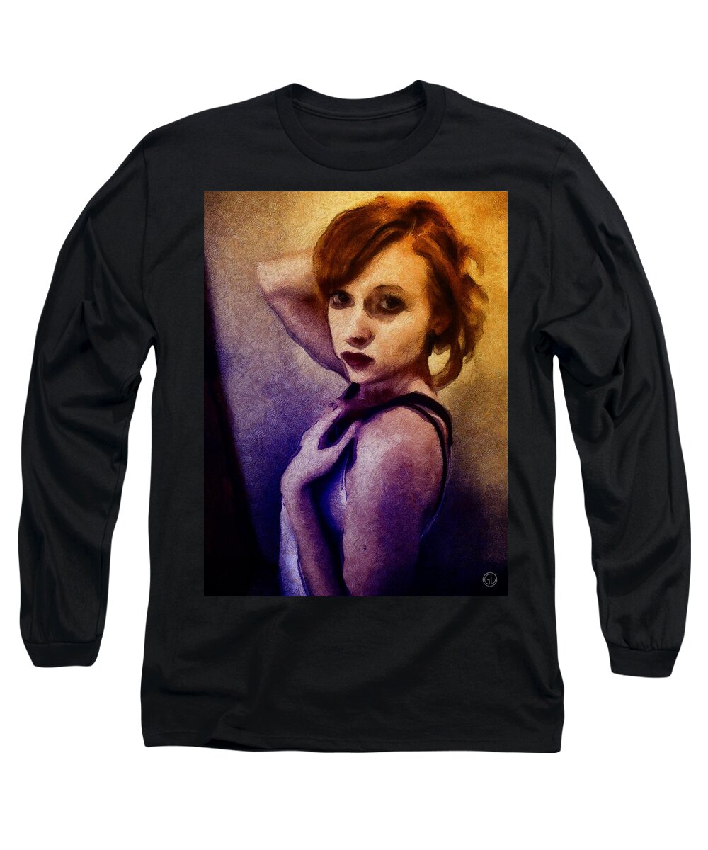 Woman Long Sleeve T-Shirt featuring the digital art Posing for you by Gun Legler