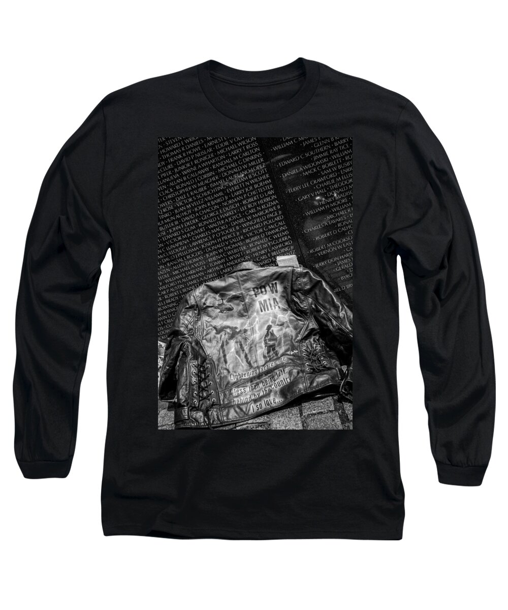 Soldiers Long Sleeve T-Shirt featuring the photograph POW MIA Never Forget by Sennie Pierson