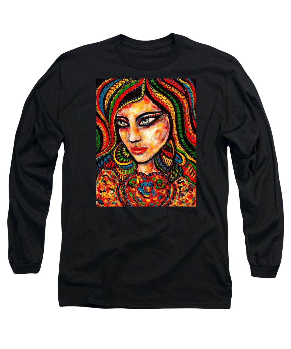 Romance Long Sleeve T-Shirt featuring the painting Princess Of Desire by Natalie Holland