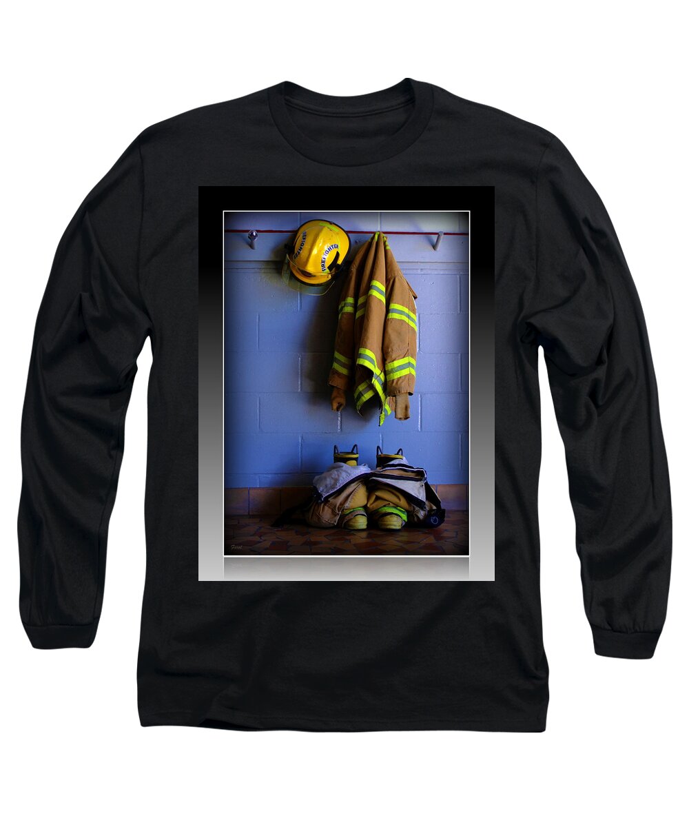 Fireman Long Sleeve T-Shirt featuring the photograph Protect and Serve by Farol Tomson