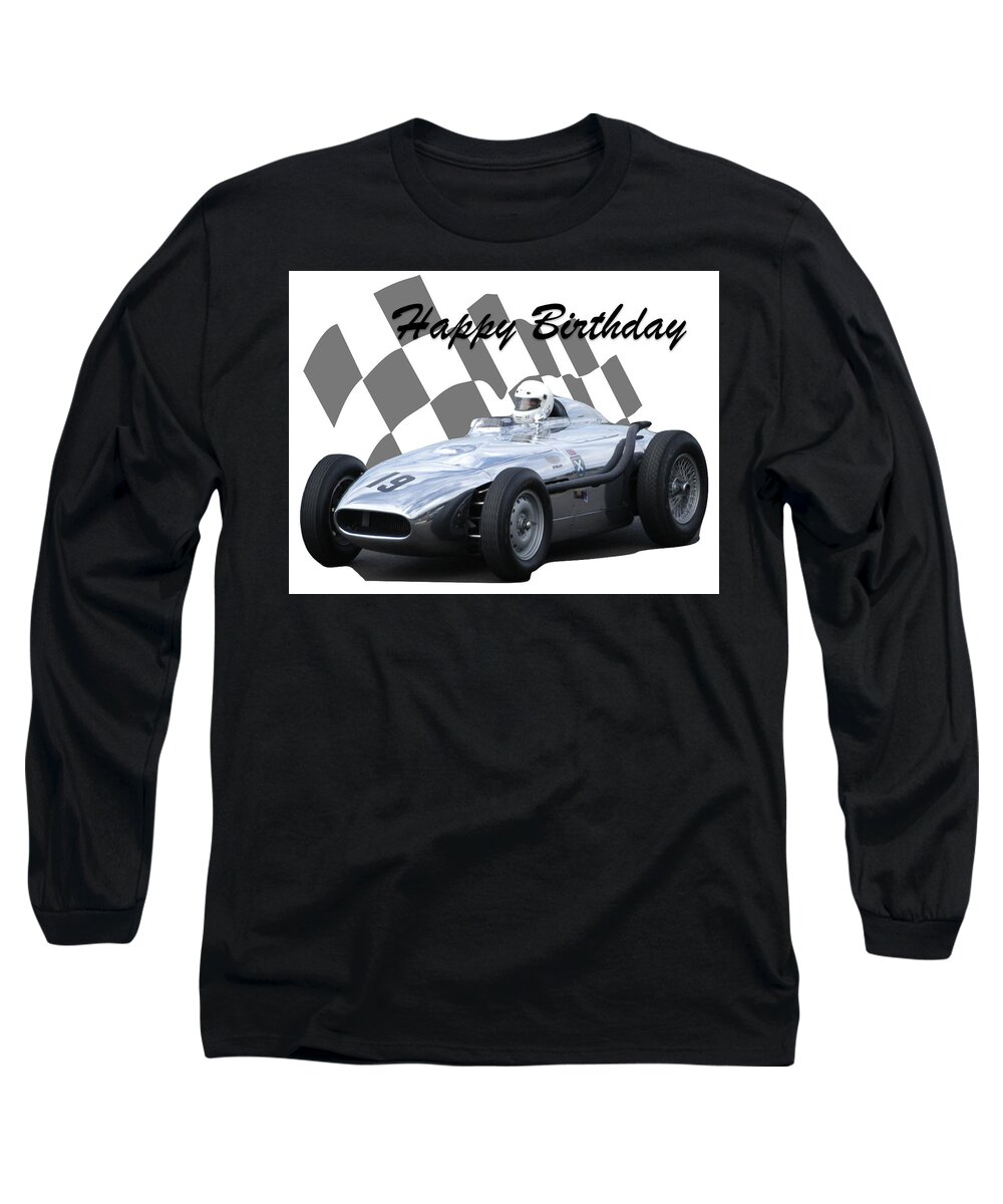 Racing Car Long Sleeve T-Shirt featuring the photograph Racing Car Birthday Card 7 by John Colley