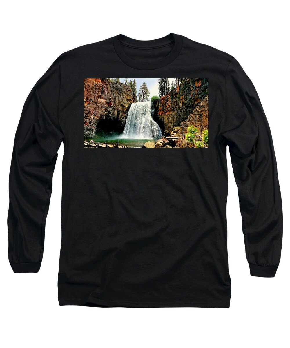 California Long Sleeve T-Shirt featuring the photograph Rainbow Falls 8 by Joe Lach