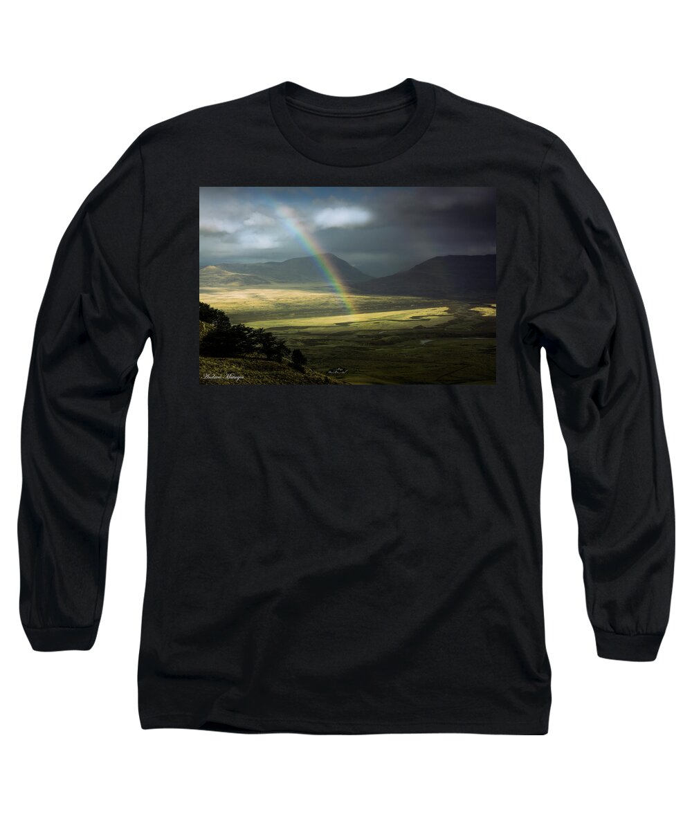 Rainbow Long Sleeve T-Shirt featuring the photograph Rainbow in the Valley by Andrew Matwijec