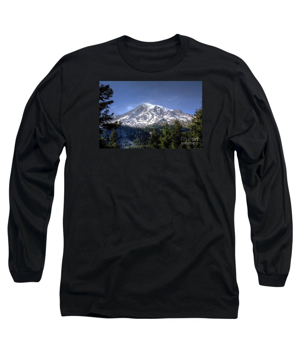  Long Sleeve T-Shirt featuring the photograph Rainier's Other Face by Chris Anderson