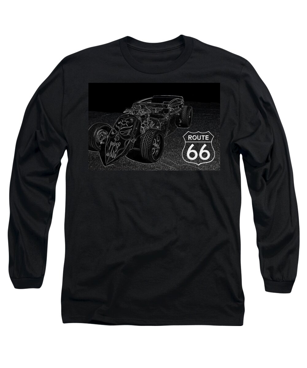 Ratrod Long Sleeve T-Shirt featuring the digital art Ratrod with Attitude by Darrell Foster