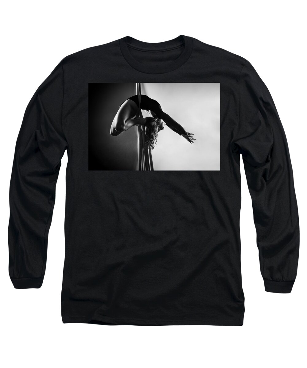 Aerial Long Sleeve T-Shirt featuring the photograph Reaching Light by Monte Arnold