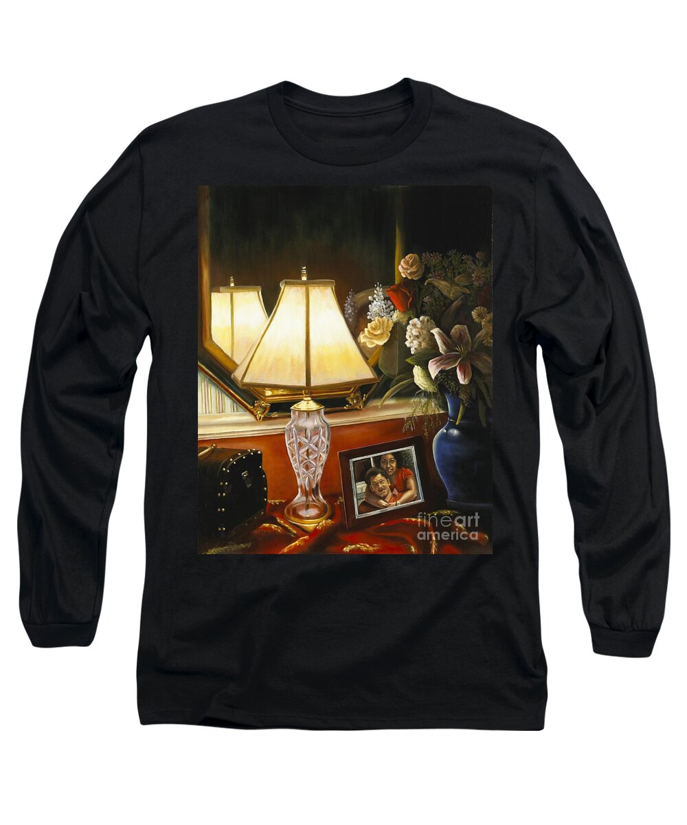 Still Life Long Sleeve T-Shirt featuring the painting Reflections by Marlene Book