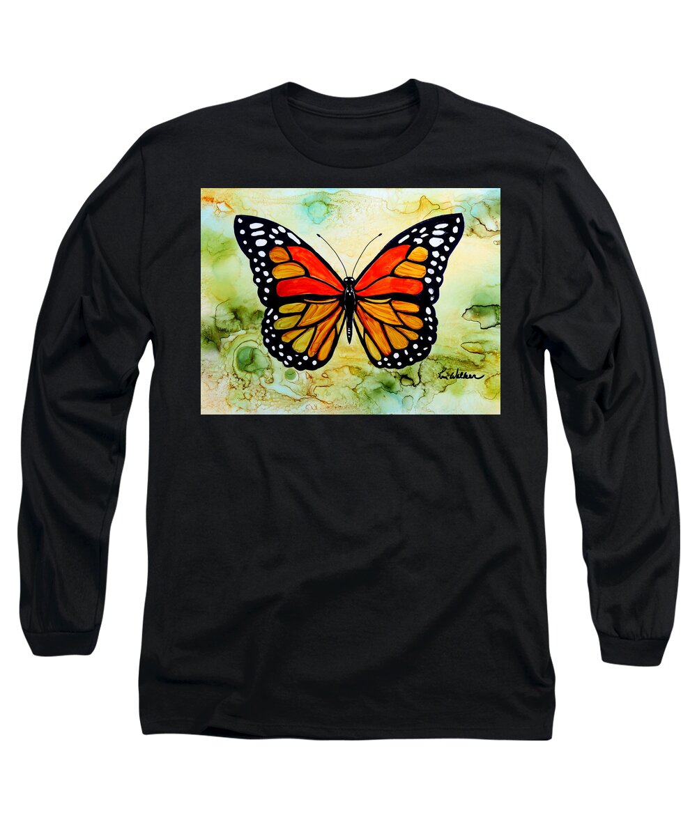 Green Long Sleeve T-Shirt featuring the painting Regal Ink by Kimberly Walker