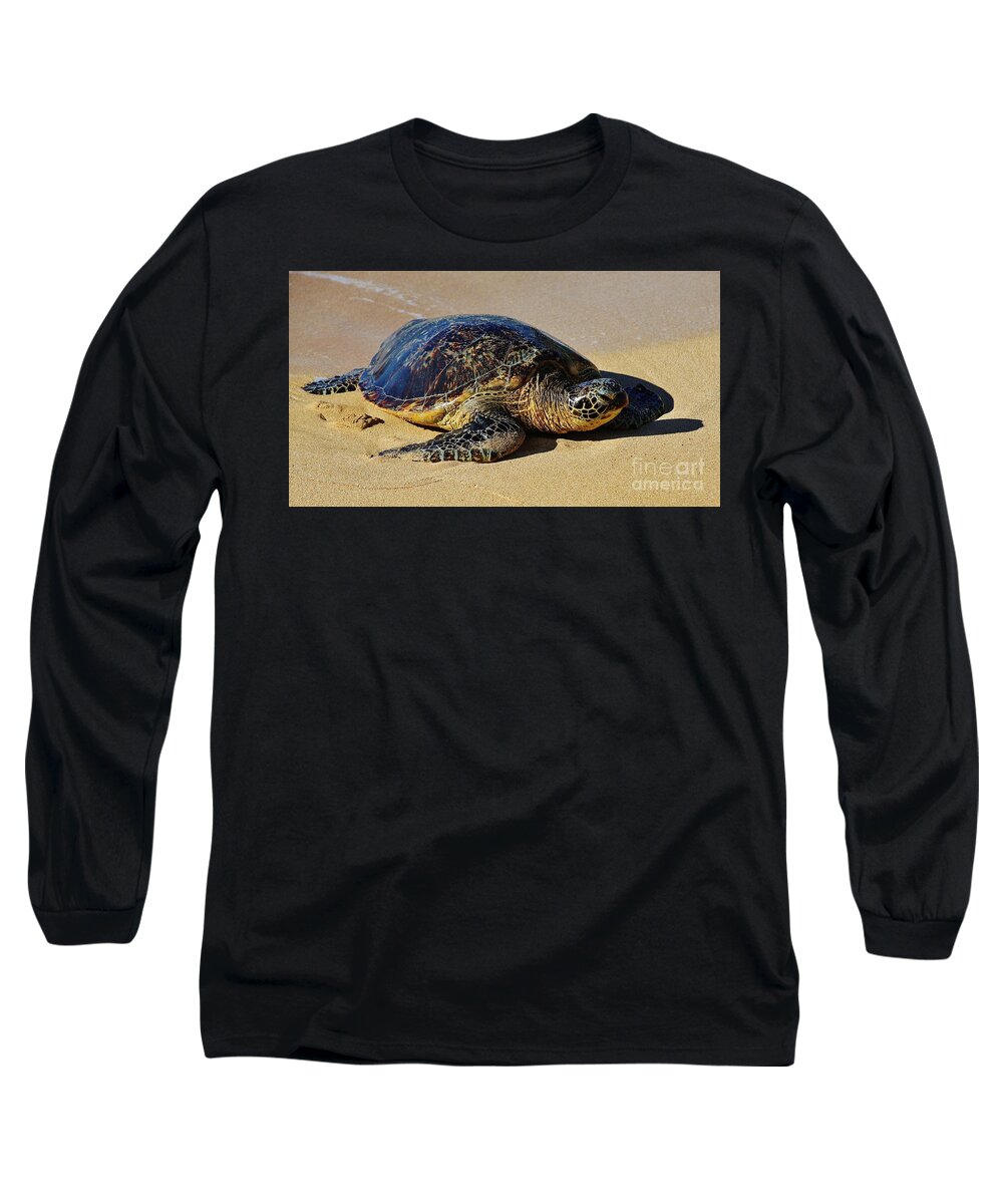 Sea Turtle Long Sleeve T-Shirt featuring the photograph Resting Sea Turtle by Craig Wood