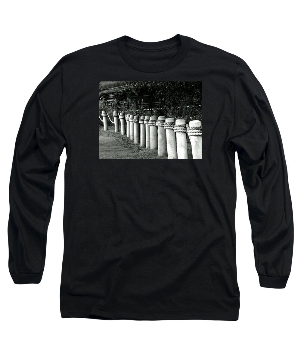 Posts Long Sleeve T-Shirt featuring the photograph Right Down The Line by Wild Thing