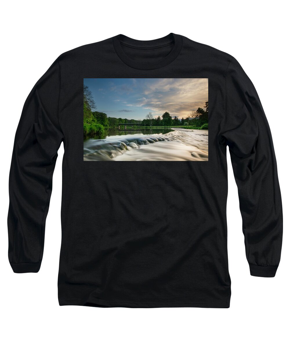 Don Long Sleeve T-Shirt featuring the photograph River Don - Aberdeen by Veli Bariskan
