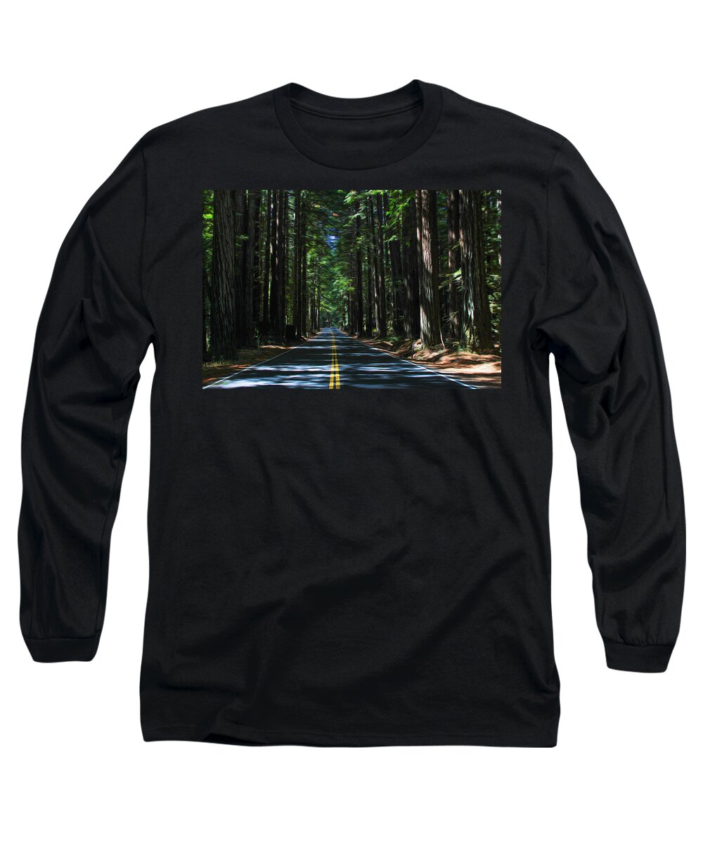 Bonnie Follett Long Sleeve T-Shirt featuring the photograph Road to Mendocino by Bonnie Follett