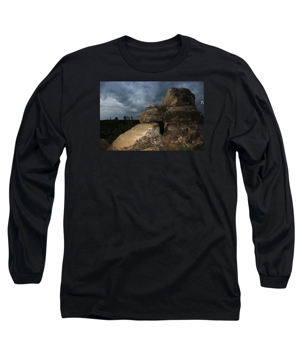Roche Percee Long Sleeve T-Shirt featuring the photograph Roche Percee Peak by Ryan Crouse
