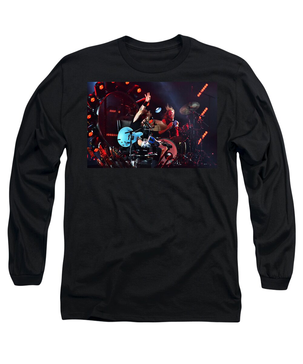 The Foo Fighters Long Sleeve T-Shirt featuring the photograph Rocking by La Dolce Vita