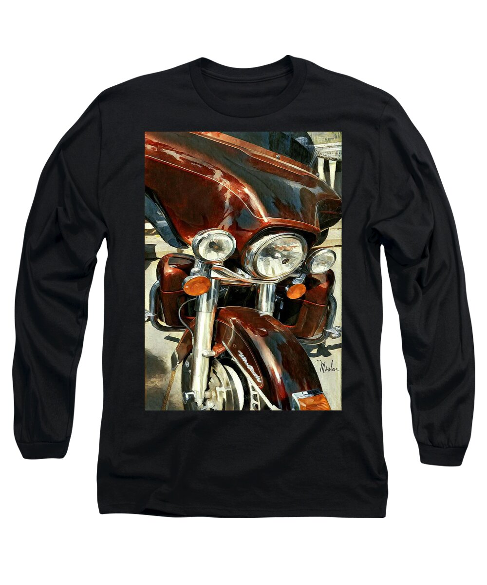 Motorcycle Long Sleeve T-Shirt featuring the digital art Root Beer Classic by David Manlove
