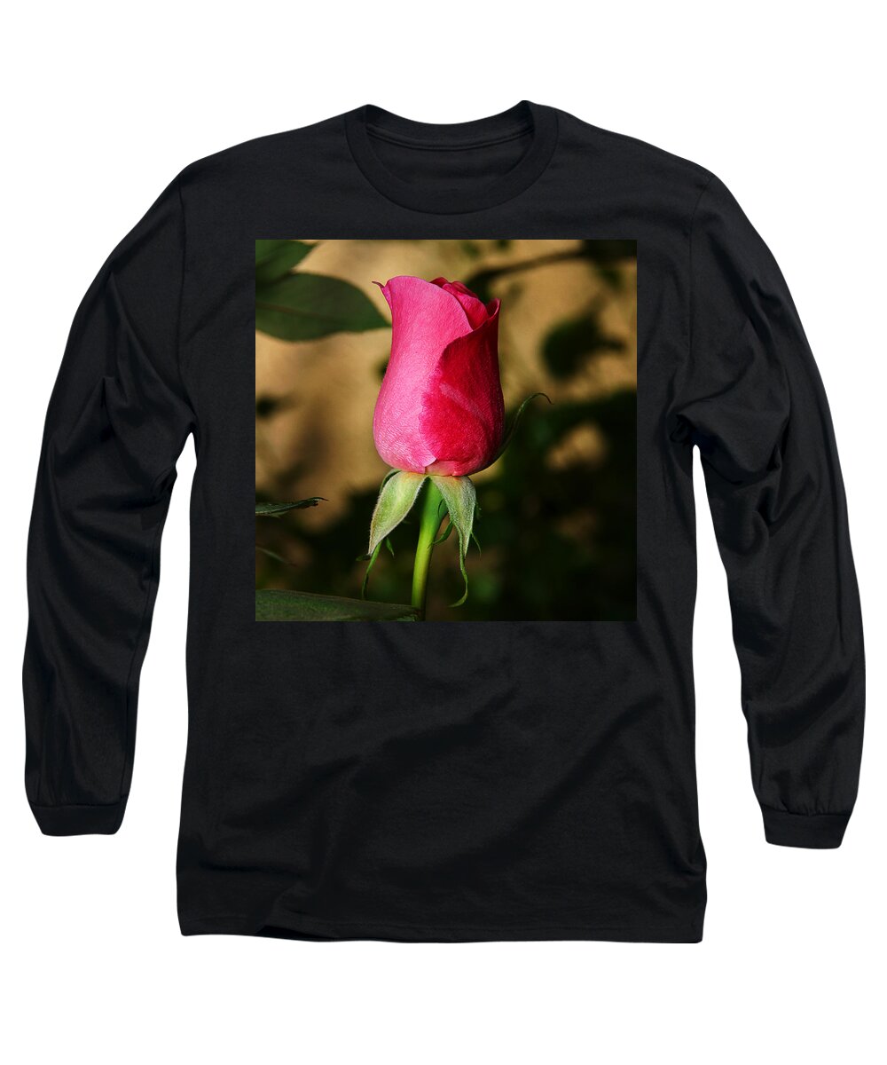 Rose Long Sleeve T-Shirt featuring the photograph Rose Bud by Anthony Jones