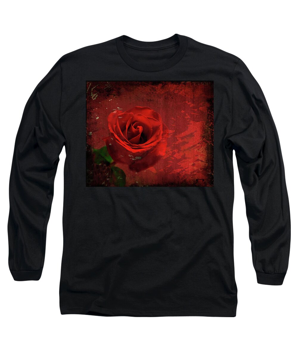 Rose Long Sleeve T-Shirt featuring the photograph Roses are still red by Bonnie Willis