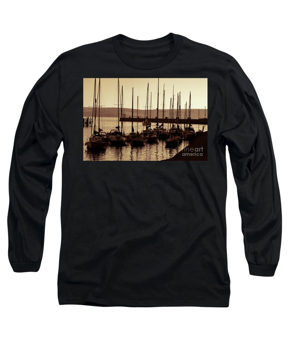 Weymouth Long Sleeve T-Shirt featuring the photograph Russet Harbour by Baggieoldboy