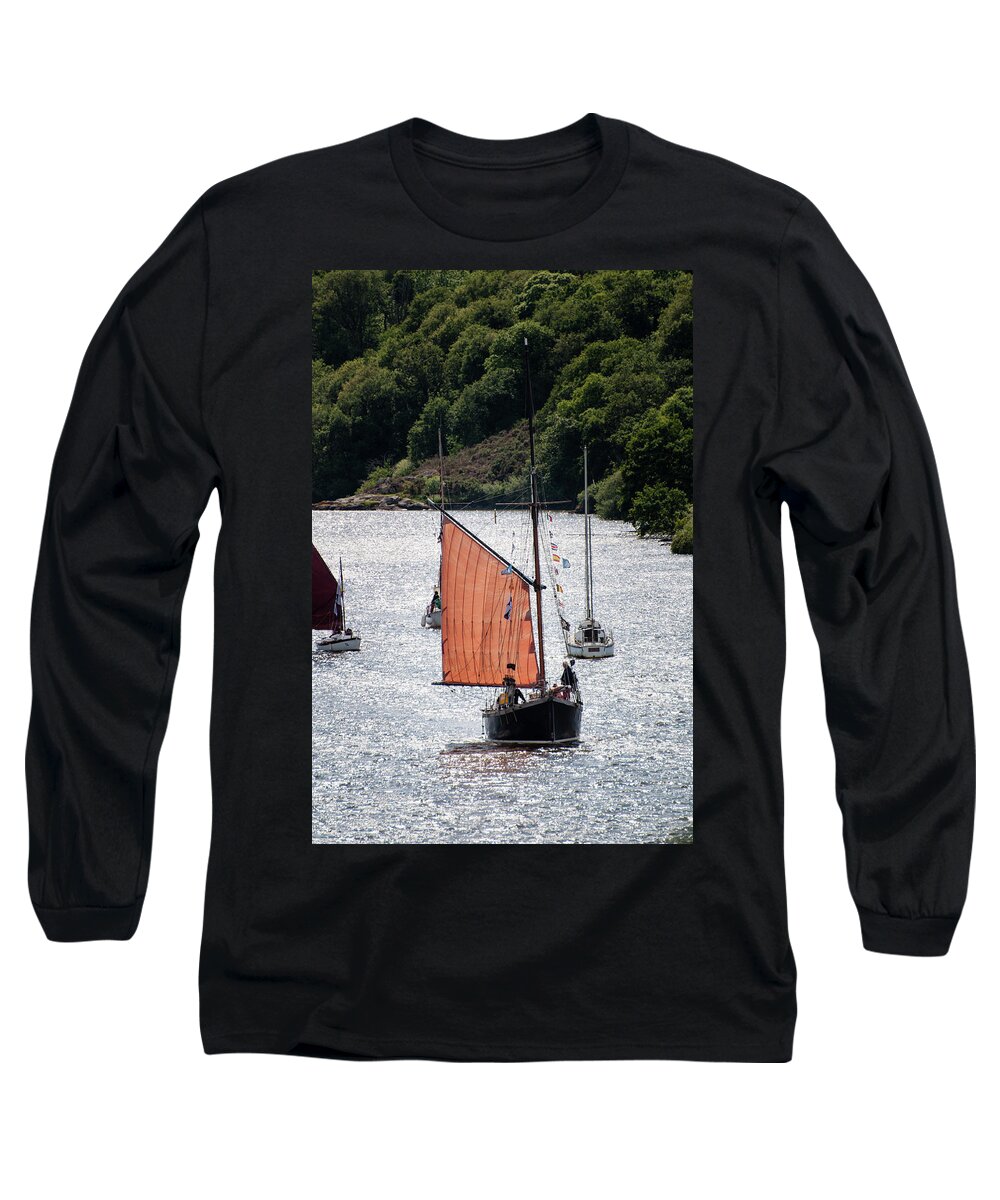 Boat Long Sleeve T-Shirt featuring the photograph Sailing 46 by Geoff Smith