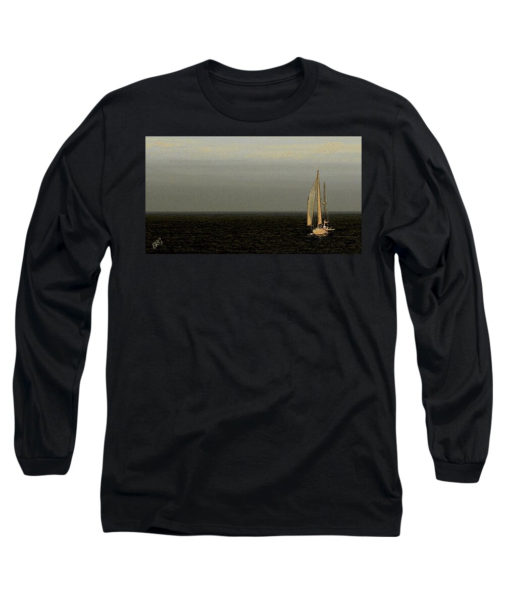 Seascape Long Sleeve T-Shirt featuring the photograph Sailing by Ben and Raisa Gertsberg