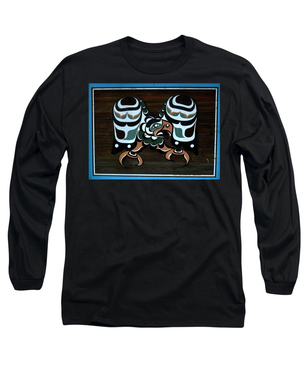 Eagle Long Sleeve T-Shirt featuring the photograph Salish Painting by 'REA' Gallery